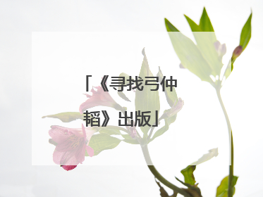 《寻找弓仲韬》出版