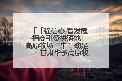 「强信心 看发展·招商引资拼落地」高原牧场“牛”劲足——甘肃华予高原牧场高标准奶牛肉牛养殖项目一线见闻