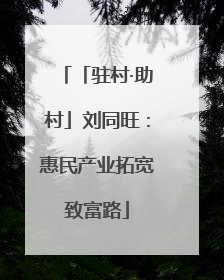 「驻村·助村」刘同旺：惠民产业拓宽致富路