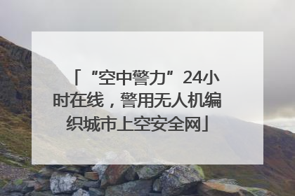 “空中警力”24小时在线，警用无人机编织城市上空安全网