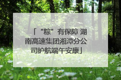 “粽”有保障 湖南高速集团湘潭分公司护航端午安康
