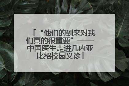“他们的到来对我们真的很重要”——中国医生走进几内亚比绍校园义诊