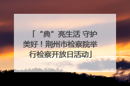 “典”亮生活 守护美好！荆州市检察院举行检察开放日活动