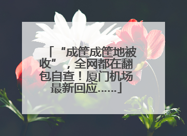 “成筐成筐地被收”，全网都在翻包自查！厦门机场最新回应……