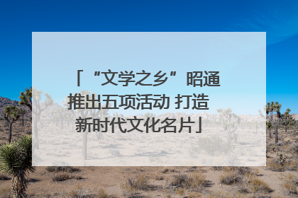 “文学之乡”昭通推出五项活动 打造新时代文化名片
