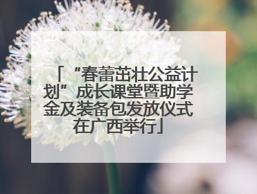 “春蕾茁壮公益计划”成长课堂暨助学金及装备包发放仪式在广西举行
