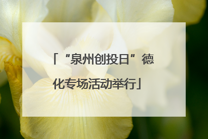“泉州创投日”德化专场活动举行