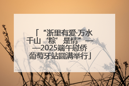 “浙里有爱·万水千山‘粽’是情”——2025端午慰侨葡萄牙站圆满举行