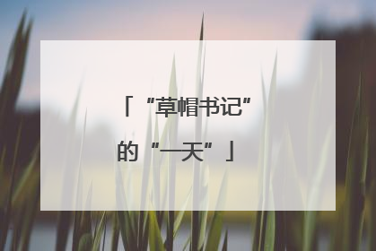 “草帽书记”的“一天”