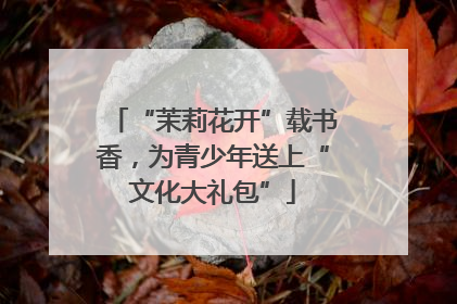 “茉莉花开”载书香，为青少年送上“文化大礼包”