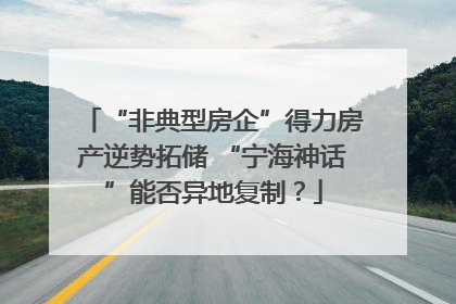 “非典型房企”得力房产逆势拓储 “宁海神话”能否异地复制？