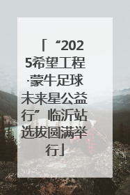 “2025希望工程·蒙牛足球未来星公益行”临沂站选拔圆满举行