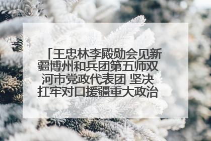 王忠林李殿勋会见新疆博州和兵团第五师双河市党政代表团 坚决扛牢对口援疆重大政治责任 推动双方实现优势互补务实合作