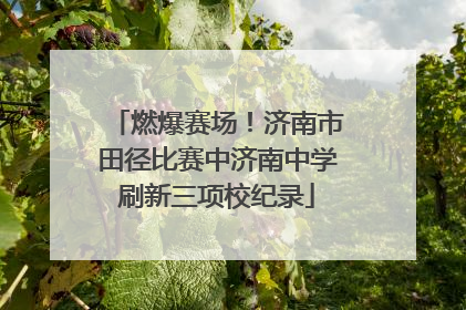 燃爆赛场！济南市田径比赛中济南中学刷新三项校纪录
