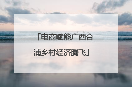 电商赋能广西合浦乡村经济腾飞