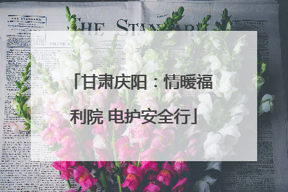 甘肃庆阳：情暖福利院 电护安全行