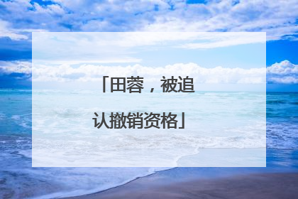田蓉，被追认撤销资格
