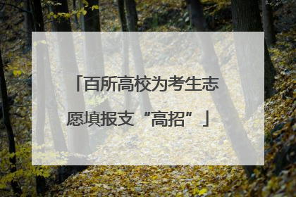 百所高校为考生志愿填报支“高招”