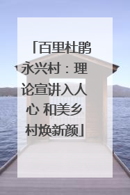 百里杜鹃永兴村：理论宣讲入人心 和美乡村焕新颜