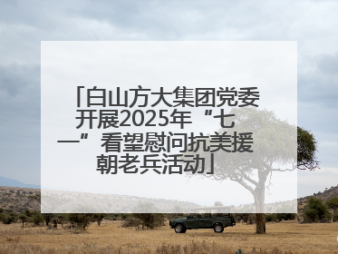 白山方大集团党委开展2025年“七一”看望慰问抗美援朝老兵活动