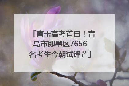 直击高考首日！青岛市即墨区7656名考生今朝试锋芒