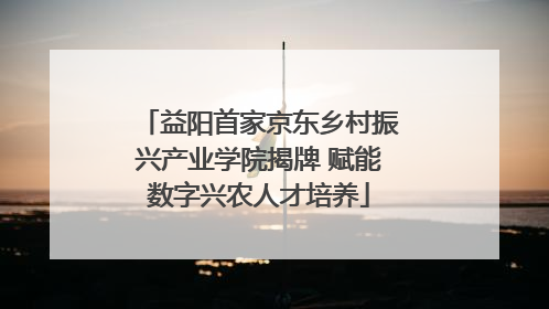 益阳首家京东乡村振兴产业学院揭牌 赋能数字兴农人才培养