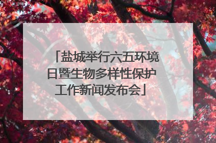 盐城举行六五环境日暨生物多样性保护工作新闻发布会