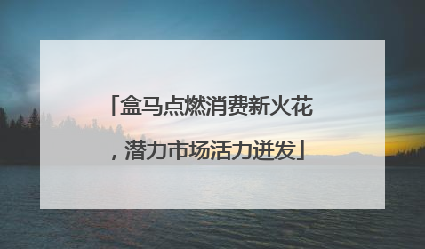 盒马点燃消费新火花，潜力市场活力迸发