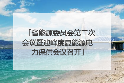 省能源委员会第二次会议暨迎峰度夏能源电力保供会议召开