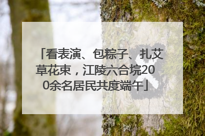 看表演、包粽子、扎艾草花束，江陵六合垸200余名居民共度端午