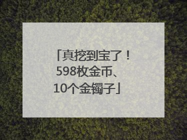 真挖到宝了！598枚金币、10个金镯子