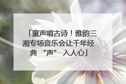 童声唱古诗！雅韵三湘专场音乐会让千年经典 “声” 入人心