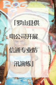 罗山县供电公司开展信通专业防汛演练