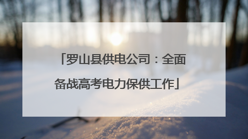 罗山县供电公司：全面备战高考电力保供工作