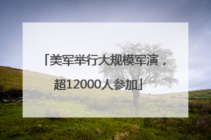 美军举行大规模军演，超12000人参加