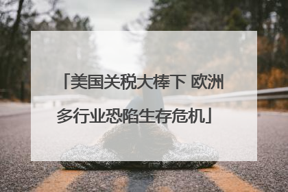 美国关税大棒下 欧洲多行业恐陷生存危机