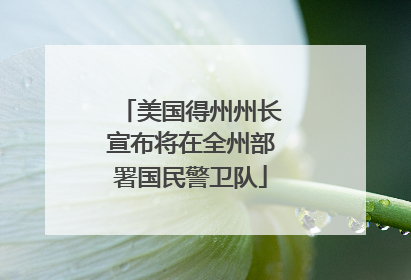 美国得州州长宣布将在全州部署国民警卫队