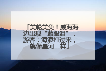 美轮美奂！威海海边出现“蓝眼泪”，游客：海浪打过来，就像星河一样