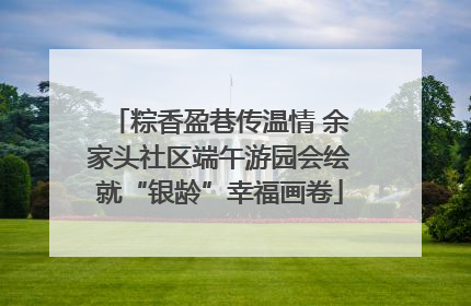 粽香盈巷传温情 余家头社区端午游园会绘就“银龄”幸福画卷