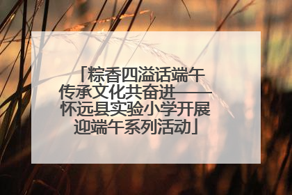 粽香四溢话端午 传承文化共奋进——怀远县实验小学开展迎端午系列活动