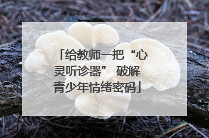 给教师一把“心灵听诊器” 破解青少年情绪密码