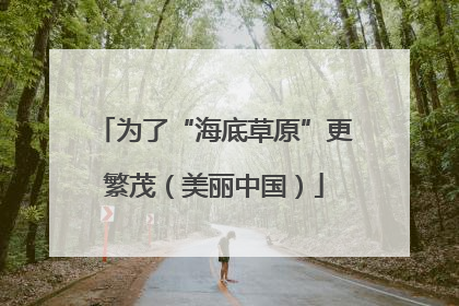 为了“海底草原”更繁茂（美丽中国）
