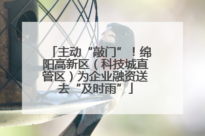 主动“敲门”！绵阳高新区（科技城直管区）为企业融资送去“及时雨”