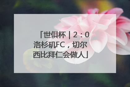 世俱杯｜2：0洛杉矶FC，切尔西比拜仁会做人