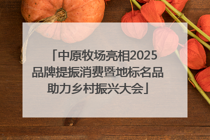 中原牧场亮相2025品牌提振消费暨地标名品助力乡村振兴大会