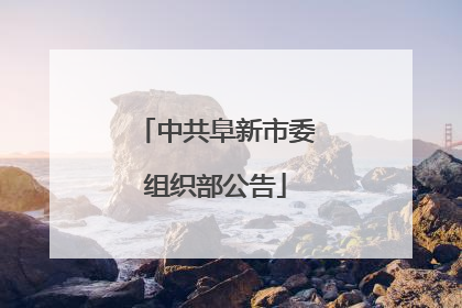 中共阜新市委组织部公告