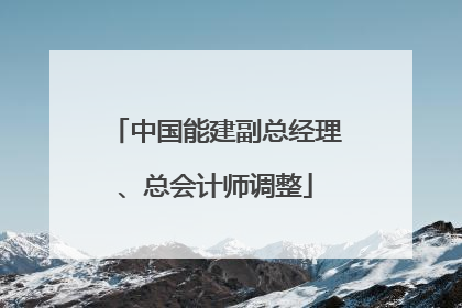 中国能建副总经理、总会计师调整