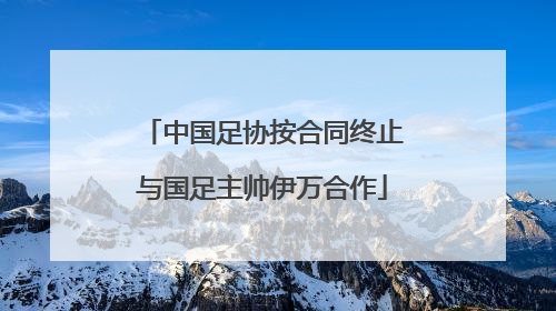 中国足协按合同终止与国足主帅伊万合作