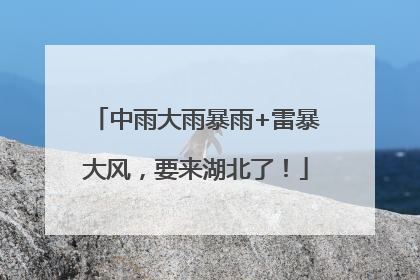 中雨大雨暴雨+雷暴大风，要来湖北了！