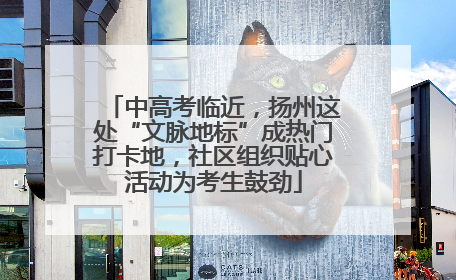 中高考临近，扬州这处“文脉地标”成热门打卡地，社区组织贴心活动为考生鼓劲